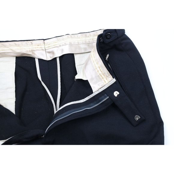 Vintage 40s Mens 34x32 Olympic Stretch Wool Stirrup Skiing Pants Black Italy - Picture 8 of 12